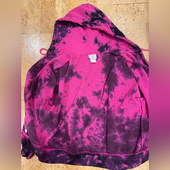 Champion Women’s Powerblend Fleece Tie Dye Hoodie Size  L - Picture 11 of 13